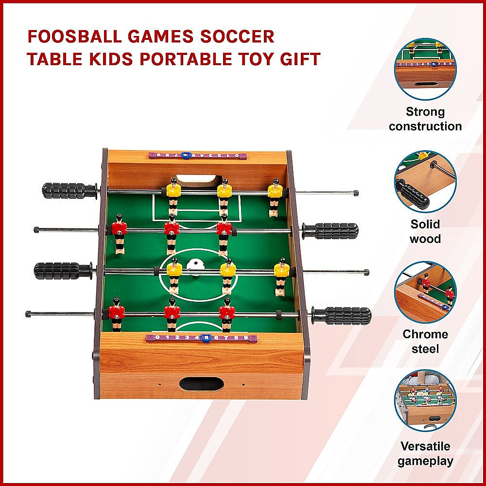Foosball Games Soccer Table Kids Portable Toy Gift, 12 Players, 1.9kg Wt