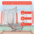 Portable Baseball Training Net Stand Softball Practice Sports Tennis
