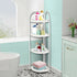 Shower Corner Shelf White Caddy Bathroom Shelves Organiser Bath Storage Rack 4