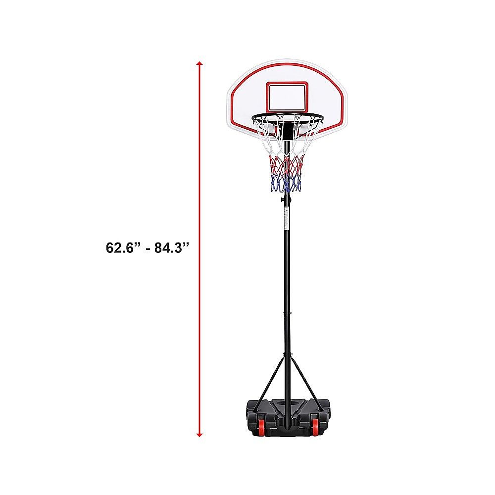 Basketball Ring Hoop Height Adjustable Portable Set, Steel and PE Build