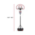 Basketball Ring Hoop Height Adjustable Portable Set, Steel and PE Build