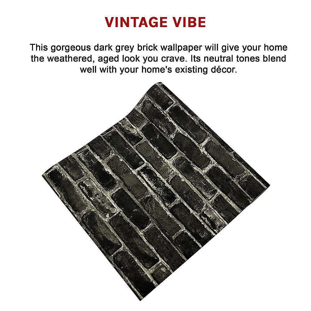 Wallpaper Faux Vintage Brick Pattern Wall Paper Roll