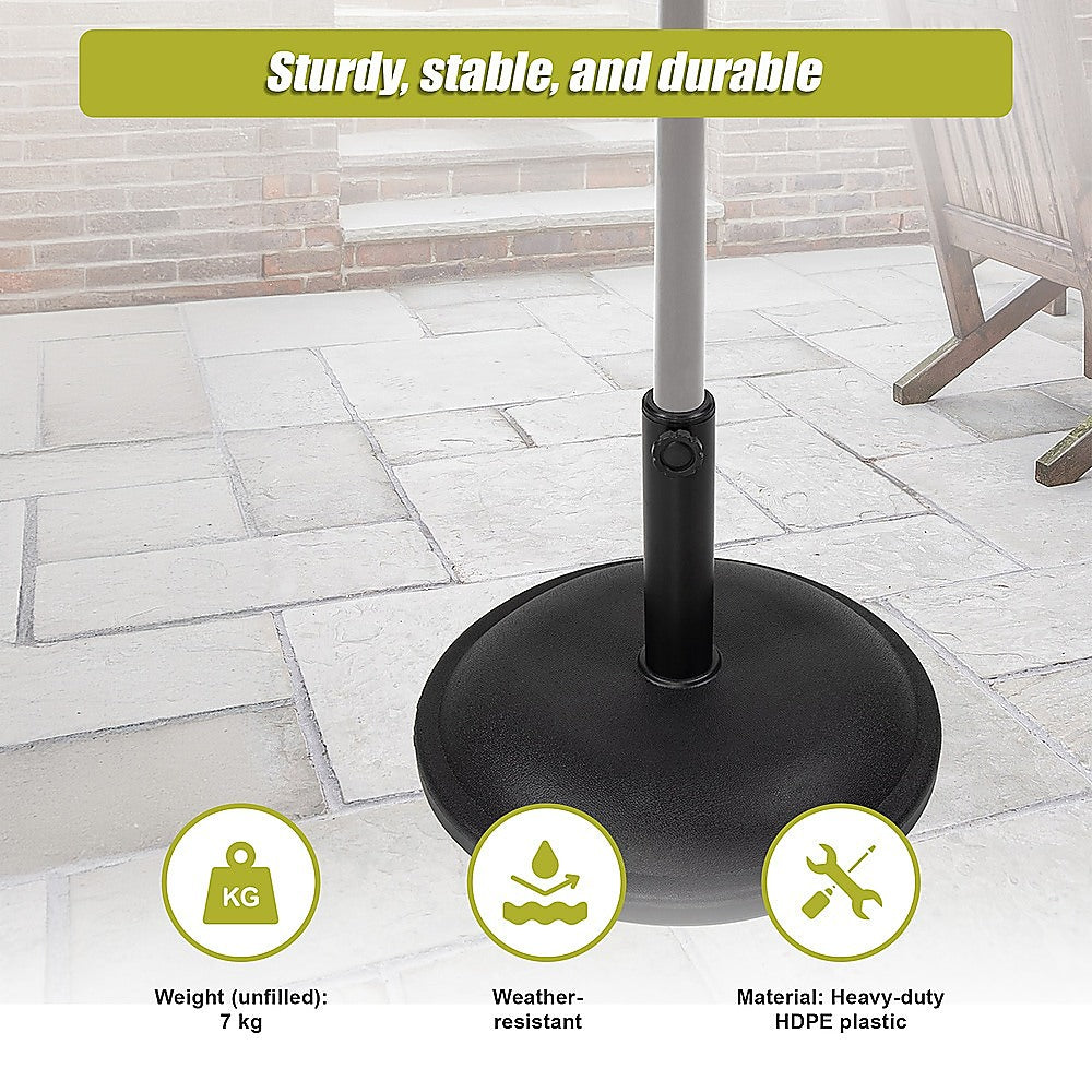 60x80cm Outdoor Umbrella Stand Base Sand/ Water Pod Round Portable Grip