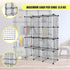 12 Cube Wire Grid Organiser Bookcase Storage Cabinet Wardrobe Closet Black