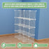 12 Cube Wire Grid Organiser Bookcase Storage Cabinet Wardrobe Closet White