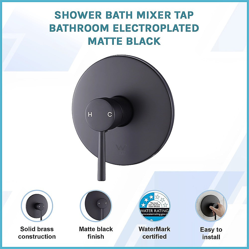 Shower Bath Mixer Tap Bathroom Electroplated Matte Black