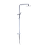 WELS 8" Rain Shower Head Set Square Dual Heads Faucet High Pressure Hand Held