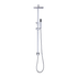 WELS 8" Rain Shower Head Set Square Dual Heads Faucet High Pressure Hand Held
