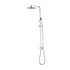 WELS 8" Rain Shower Head Set Square Dual Heads Faucet High Pressure Hand Held