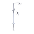 WELS 8" Rain Shower Head Set Square Dual Heads Faucet High Pressure With Mixer