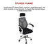 Office Chair – Ergonomic Mesh Back Computer Desk White Chair with Padded Foam Seat