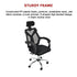 Office Chair – Ergonomic Mesh Back Computer Desk Chair with Padded Foam Seat in Black