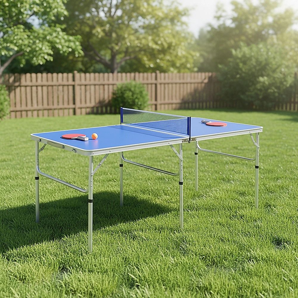 152cm Portable Tennis Table, Folding Ping Pong Table Game Set