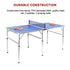 152cm Portable Tennis Table, Folding Ping Pong Table Game Set