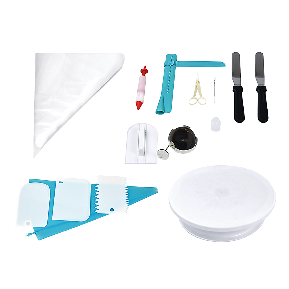 164Pcs Cake Decorating Kit Turntable Rotating Baking Flower Icing Piping Nozzles