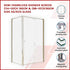 Semi Frameless Shower Screen (114~122)x 195cm & (98~101)x195cm Side AS/NZS Glass