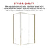 Semi Frameless Shower Screen (114~122)x 195cm & (98~101)x195cm Side AS/NZS Glass