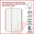 Semi Frameless Shower Screen (114~122)x 195cm & (89~92)x 195cm Side AS/NZS Glass