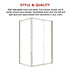 Semi Frameless Shower Screen (114~122)x 195cm & (89~92)x 195cm Side AS/NZS Glass