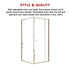 Semi Frameless Shower Screen (82~90)x 195cm & (77~80)x 195cm Side AS/NZS Glass