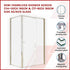 Semi Frameless Shower Screen (114~122)x 195cm & (77~80)x 195cm Side AS/NZS Glass
