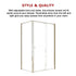 Semi Frameless Shower Screen (114~122)x 195cm & (77~80)x 195cm Side AS/NZS Glass