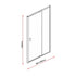 Adjustable Semi Frameless Shower Screen (98~106) x 195cm Australian Safety Glass