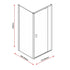 Semi Frameless Shower Screen (74~82)x 195cm & (89~92)x 195cm Side AS/NZS Glass