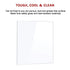 Toughened 90cm x 75cm White Glass Kitchen Splashback