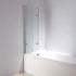 3 Fold Chrome Folding Bath Shower Screen Door Panel 1300mm x 1400mm