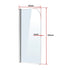 180 Degree Pivot Door 6mm Safety Glass Bath Shower Screen 800x1400mm By