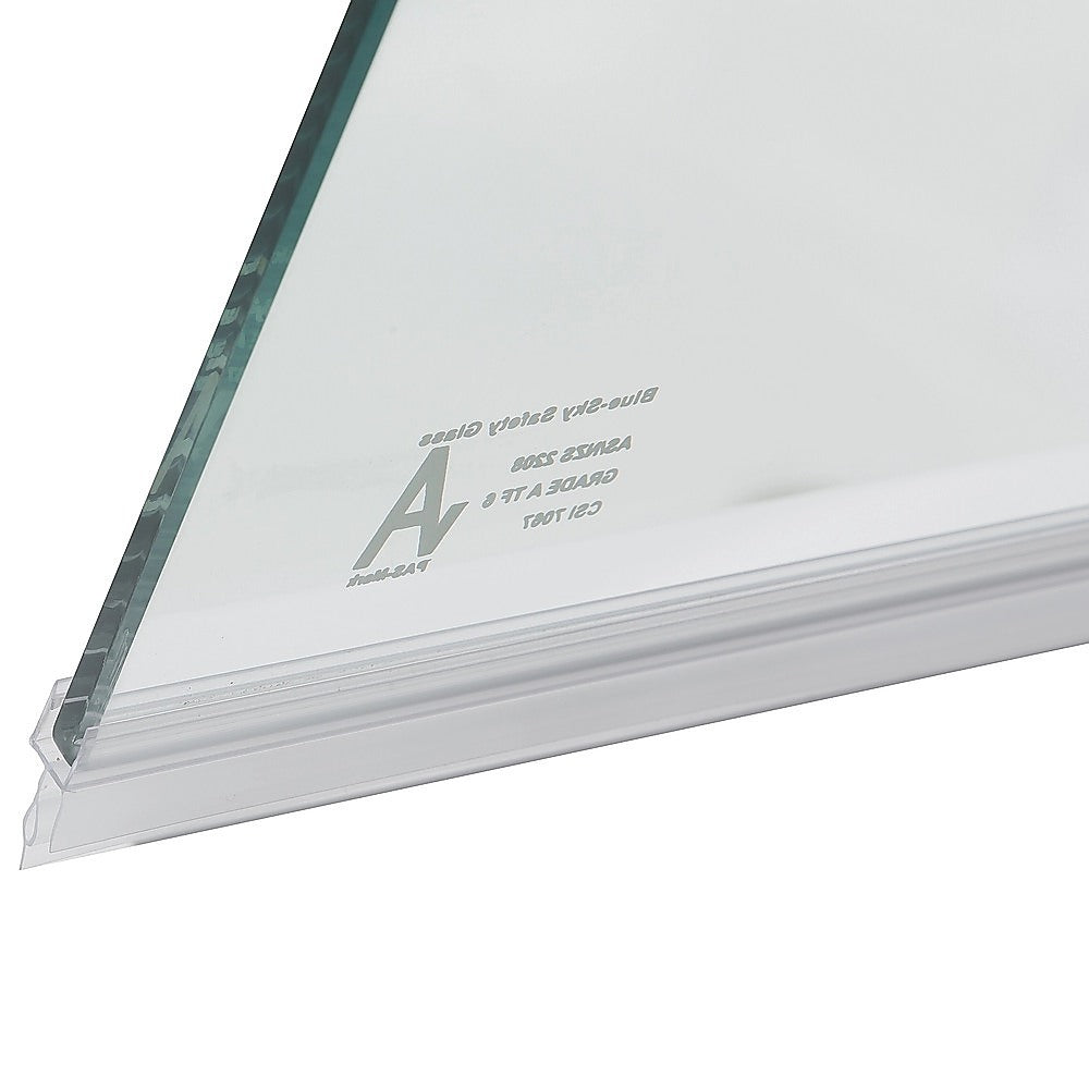 180 Degree Pivot Door 6mm Safety Glass Bath Shower Screen 900x1400mm By