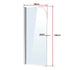 180 Degree Pivot Door 6mm Safety Glass Bath Shower Screen 900x1400mm By