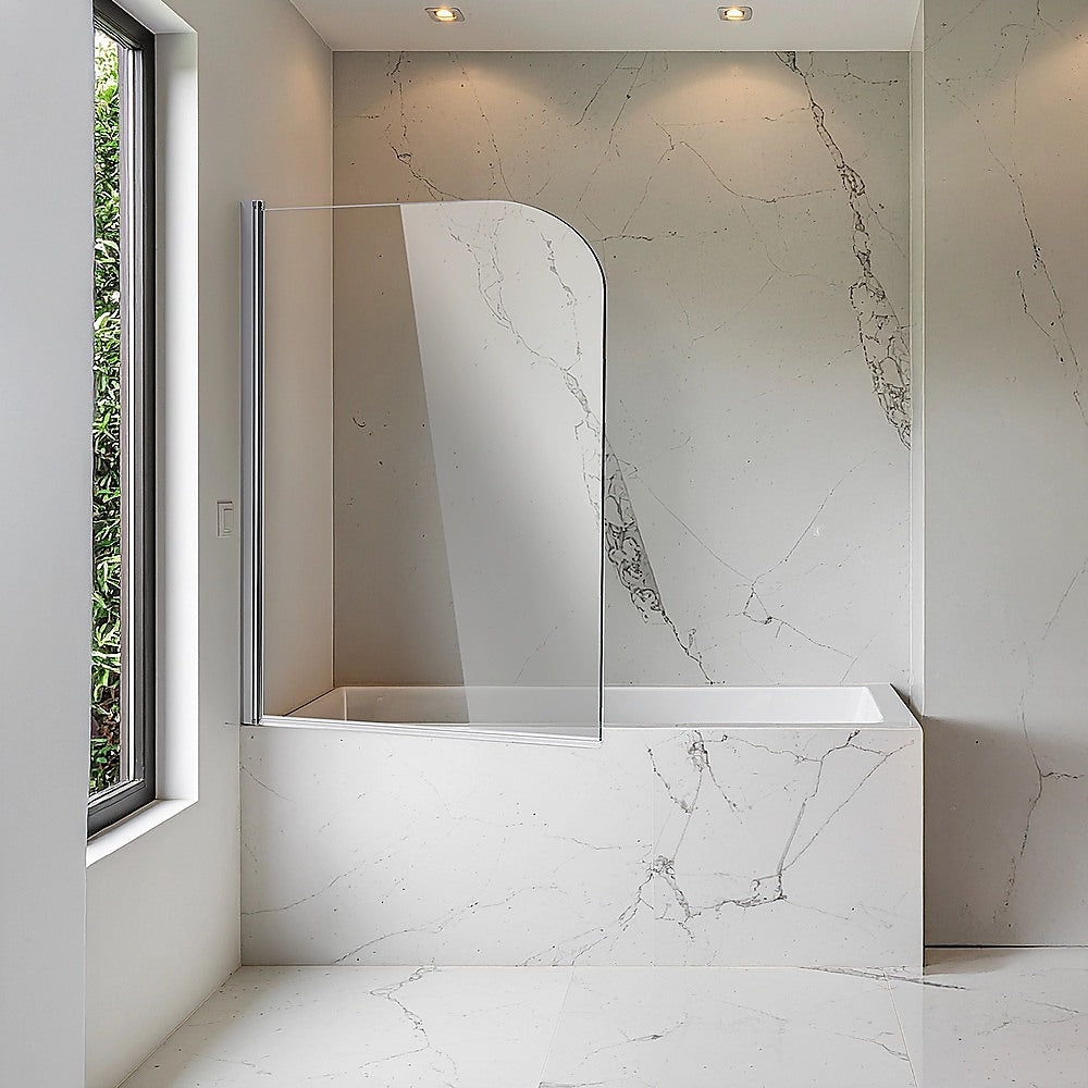 180 Degree Pivot Door 6mm Safety Glass Bath Shower Screen 900x1400mm By