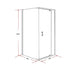 Shower Screen 1000x1000x1900mm Framed Safety Glass Pivot Door By
