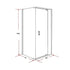 Shower Screen 1000x700x1900mm Framed Safety Glass Pivot Door By