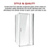 Shower Screen 1000x900x1900mm Framed Safety Glass Pivot Door By