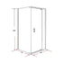 Shower Screen 1000x900x1900mm Framed Safety Glass Pivot Door By