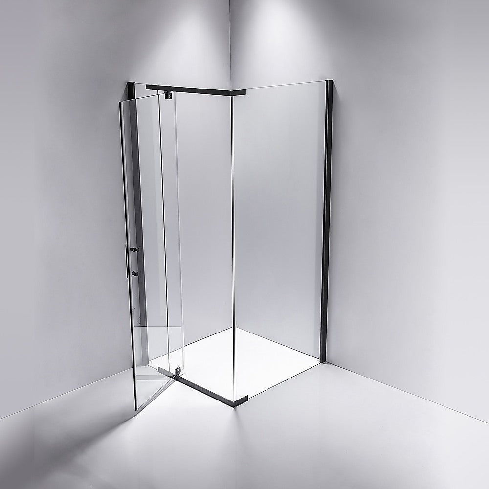 Shower Screen 900x800x1900mm Framed Safety Glass Pivot Door By