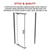 Shower Screen 1000x800x1900mm Framed Safety Glass Pivot Door By