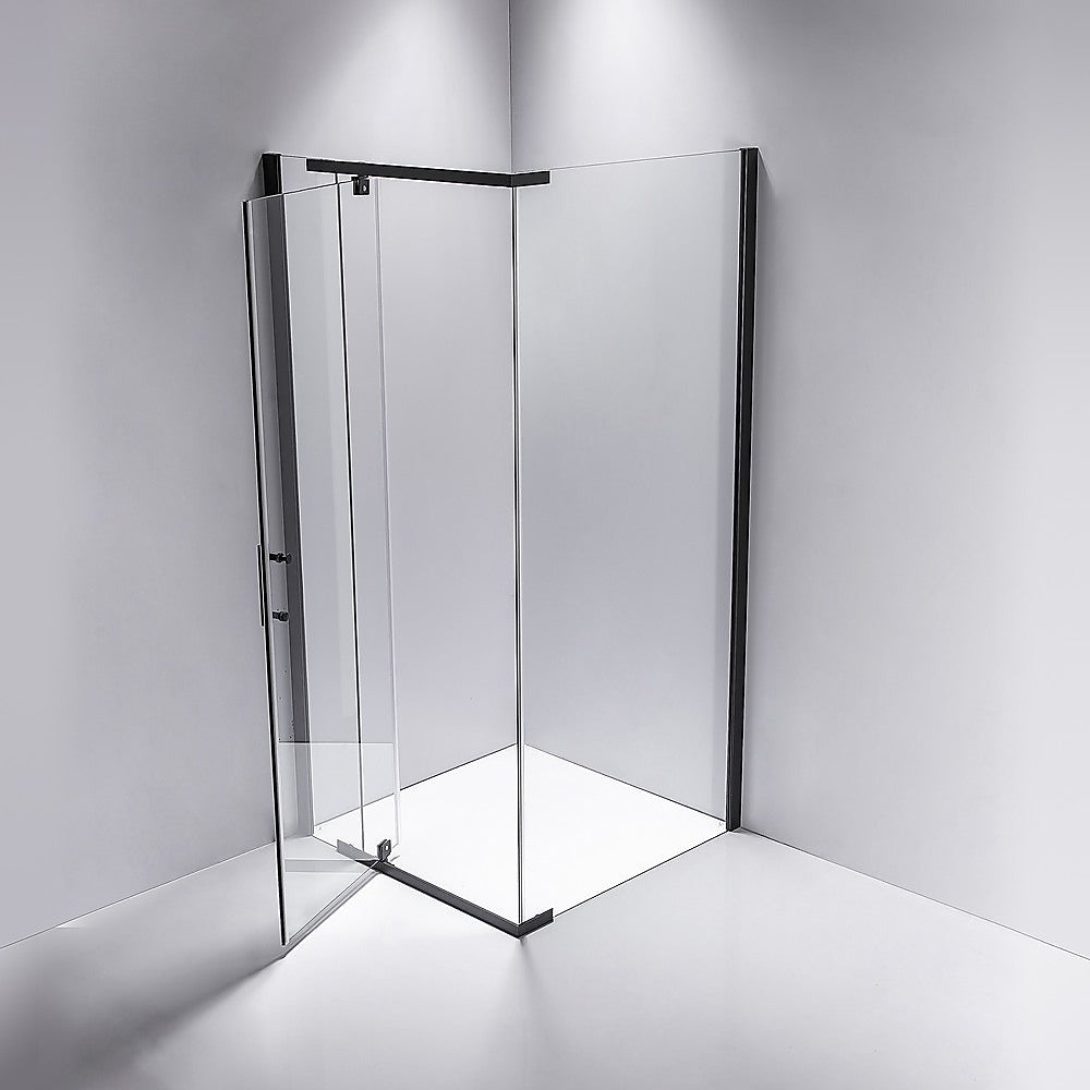 Shower Screen 1200x700x1900mm Framed Safety Glass Pivot Door By