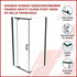 Shower Screen 1200x700x1900mm Framed Safety Glass Pivot Door By