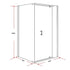 Shower Screen 1200x900x1900mm Framed Safety Glass Pivot Door By