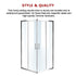 800 x 900mm Sliding Door Nano Safety Glass Shower Screen By