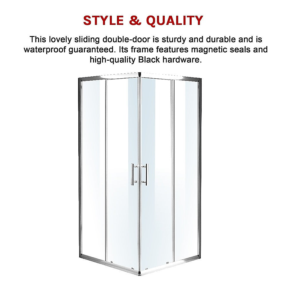 1200 x 1200mm Sliding Door Nano Safety Glass Shower Screen By