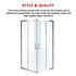 1200 x 1200mm Sliding Door Nano Safety Glass Shower Screen By