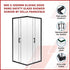 900 x 1000mm Sliding Door Nano Safety Glass Shower Screen By
