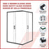 1000 x 900mm Sliding Door Nano Safety Glass Shower Screen By