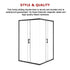 1000 x 1000mm Sliding Door Nano Safety Glass Shower Screen By
