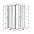 1200 x 800mm Sliding Door Nano Safety Glass Shower Screen By
